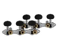 GEWA - Mecánica para guitarra clásica, eje de nailon, diámetro de 9,5 mm, distancia entre ejes de 35 mm, botones acrílicos atornillados, juego de cromo brillante, sin lira