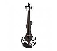 GEWA E-Violin, violín electrónico, Novita 3.0 negro con adaptador para apoyos de hombro, 5 cuerdas