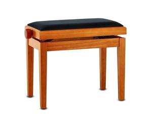 GEWA Piano Bench Deluxe Maple Matt (Ajuste Suave de la Altura Mediante un preciso Mecanismo de Tijera, Fabricado en Madera Maciza, Duradero y Robusto, Alta Carga de Rotura)
