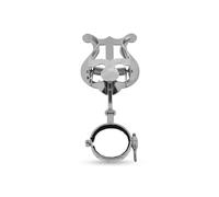 GEWA Portapartituras de marcha para clarinete Sib – niquelado – lira pequeña – 1 pulsador – Ø33 mm