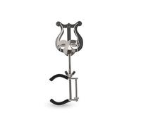 GEWA Portapartituras de marcha clarinete, niquelado, pequeña lira, 1 pulsador, con abrazadera lateral