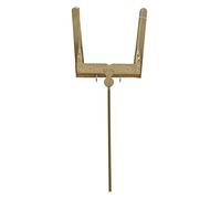 GEWA Portapartituras de marcha - Latón - Gran tenedor (también adecuado para tuba) - 1 pulsador - Longitud del tallo 14,5cm
