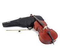GEWA PS403226 - Cellogarnitur/Celloset EW de ébano 1/16 listo para jugar con soporte para cuerdas finas, púas, arco, colofonia, bolsa