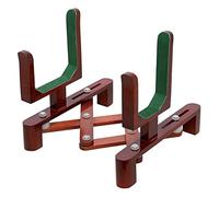 GEWA Soporte de mesa para violín y viola de madera - Soporte de fieltro - Extensible hasta 16 cm - Soporte de tijera - Marrón oscuro