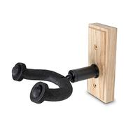 GEWA Soporte de Pared para Guitarra - para guitarra acústica y eléctrica - madera de aliso - horquilla giratoria - recubierto de goma - incl. material de montaje - natural - GH-10N