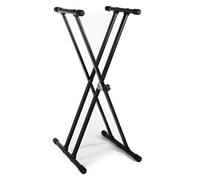 GEWA Keyboard Stand KS-30, Baby Gear System, soporte para instrumentos (de tubo, fácil de plegar, regulable en altura y anchura), negro