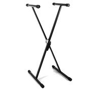 GEWA Keyboard Stand KS-40, Baby Gear System, soporte para instrumentos (de tubo, fácil de plegar, regulable en altura y anchura), negro