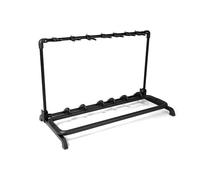 GEWA soporte para guitarras multisoporte - para 7 instrumentos - ajustable - también para guitarras Roundback, negro, GS-107B