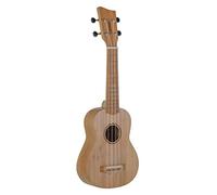 GEWA Soprano Ukulele Manoa - Bambú macizo - Natural mate - in unda acolchada - K-SO-BB