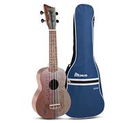 GEWA Soprano Ukulele Manoa Seaside - Cuerpo Sapelli - Tapa Diseño Seaside Beach Club - Mate - incl. Funda acolchada - K-SO-BC