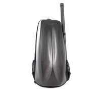GEWA Space Bag Titanium con estuche para arco - Estuche/mochila para violín de 4/4-3/4 - Tapa exterior de policarbonato - Parte trasera ergonómica - Compartimentos para accesorios