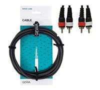 GEWA Twinkabel Basic Line 3m, negro, 2x Cinch - 2x Cinch, 190195