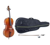 GEWA violonchelo, juego de violonchelo serie Maestro 1 VC3-4/4 listo para tocar incl. bolsa, arco Massaranduba y cuerdas Larsen Aurora