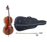 GEWA violonchelo, juego de violonchelos serie Allegro VC1-1/16 listo para tocar, incl. bolsa, arco Massaranduba, cuerdas Larsen Aurora