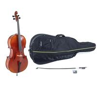 GEWA violonchelo, juego de violonchelos serie Ideale VC2-4/4 listo para tocar, incl. bolsa, arco de carbono, cuerdas Larsen Aurora