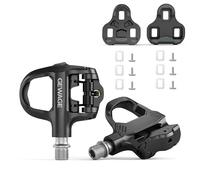 GEWAGE Pedales de Carretera con Clip, Tensión Ajustable, Cuerpo Compuesto Robusto, Plataforma Ancha, Incluye Calas y Material de Montaje - Compatible con Shimano SPD-SL/Look KEO