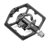 GEWAGE Pedales Planos para Bicicleta con Doble función y Pedales de Plataforma de 9/16" compatibles con SPD para Bicicleta de montaña de Carretera (Negro)