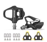 GEWAGE Pedales SPD-SL de clic para bicicleta de carreras, tensión ajustable, cuerpo compuesto robusto, plataforma ancha, incluye calas y material de montaje - Compatible con Shimano SPD-SL (SM-SH10/11