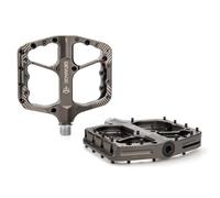 GEWAGE Set de Pedales MTB - Pedales de Bicicleta CNC de Aluminio, rodamiento de Bolas & Sistema de Sellado para Mountain Bike, Gravel, Trekking - Ideal para Downhill & Trail (Gris Acero)