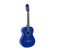 Gewapure Guitarra Clásica Basic 4/4 Azul Transparente