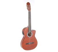 GEWApure Guitarra clásica Basic Electro con ecualizador y afinador, color Marrón (Color Nogal)