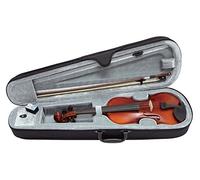 GEWApure Violin Set EW Ebano 1/2 Montado con Barbada, Cordal con microafinador, Arco, Resina, Estuche con Bandolera