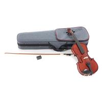 GEWApure Violin Set EW Ebano 4/4 Montado con Barbada, Cordal con microafinador, Arco, Resina, Estuche con Bandolera