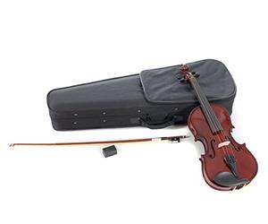 GEWApure Violin Set HW Madera dura 3/4 Montado con Barbada, Cordal con microafinador, Arco, Resina, Estuche con Bandolera