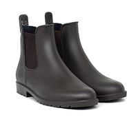 Geweo Botas De Agua Chelsea De Media Altura Para Mujer Botas De Lluvia Impermeables Para Mujer Botas Transpirables De Goma Caña Corta Suela Plana Y Gruesa Botas De Trabajo Marrón Talla 41