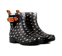 Geweo Botas De Agua Chelsea De Media Altura Para Mujer Botas De Lluvia Impermeables Para Mujer Botas Transpirables De Goma Caña Corta Suela Plana Y Gruesa Botas De Trabajo Lugar Talla 37
