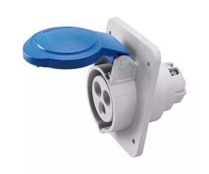 Gewiss base fija de empotrar a 10° hp ip44/ip54 2p+t 32a GW62216H