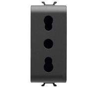 Gewiss Chorus - Base 1 módulo 2 Polos+Tierra 16a bivalente p17-11 Norma it.Negro