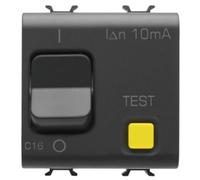 Gewiss Chorus - Interruptor diferencial magn.1 Polo+Neutro c16 10ma 230vca 3ka Negro