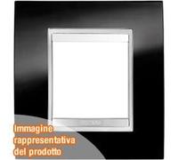 Gewiss Chorus - Placa Lux Interruptor 2 módulos Negro Toner