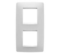 Gewiss Chorus - Placa One Interruptor 2+2 módulos Vertical 71 Blanco Leche
