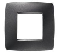 Gewiss chorus - Placa one interruptor 2 módulos pizarra