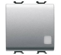 Gewiss chorus - Pulsador 2 módulos 1 polo contacto abierto 16a luminoso señalización conector ti