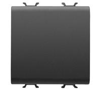 Gewiss Chorus - Pulsador 2 módulos 1 Polo Contacto Abierto 16a Negro