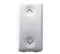 Gewiss GW20521 Pulsante Unipolare 250V AC N NA 10A Con Interblocco Su e Giu System White