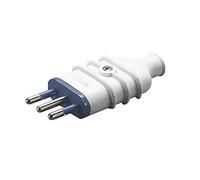 GEWISS - GW28005DY - Enchufe móvil, recto, estándar italiano, 2P + T 16 A 250 V AC, tipo S17, blanco