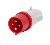 Gewiss GW60008 - Toma de corriente (3P+T, 6 h, CE, ENEC, Rojo, Blanco, IP44, 380 - 415 V)