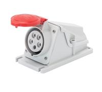 Gewiss GW62493 - Toma de corriente (3P+N+T, 6 h, CE, ENEC, Rojo, IP44, 400 V)