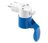 Gewiss GW64209 Adaptador de Enchufe eléctrico Tipo E (FR) Azul - Adaptador para Enchufe (Tipo E (FR), 230 V, 50-60 Hz, 16 A, Azul, 2P+T)