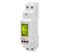 Gewiss Interruptor horario digital semanal, marca , 1 contacto NA, 16A/230Vca, 1 módulo DIN, reserva de carga 4 años, GWD6781