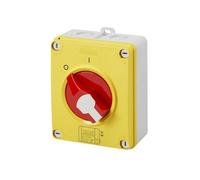 Gewiss Interruptor Seccionador, HP, Emergencia, Caja Aislante, 16 A 4P, Mango Rojo Cadenasable, IP66/67/69