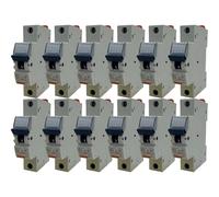 Gewiss MT 60 - Disyuntores de circuito (12 unidades, 1 pin B 32 A, 230 - 400 V, GW92210, serie 90 MCB, capacidad de conmutación de 6 kA/10kA, según IEC/EN 60898-1, para vivienda, comercial e