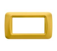 Gewiss Top System - Placa 4 módulo Top System Amarillo maiz