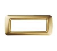 Gewiss Top System - Placa 6 módulo Top System Oro Antiguo
