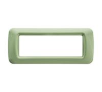 Gewiss Top System - Placa 6 módulo Top System Verde Venecia