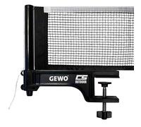 GEWO CS Outdoor - Red de Ping Pong para Exteriores, Resistente a la Intemperie, Soportes de Red robustos y práctico Tornillo de Ajuste de Altura, fácil Montaje, Hilo Negro Estable